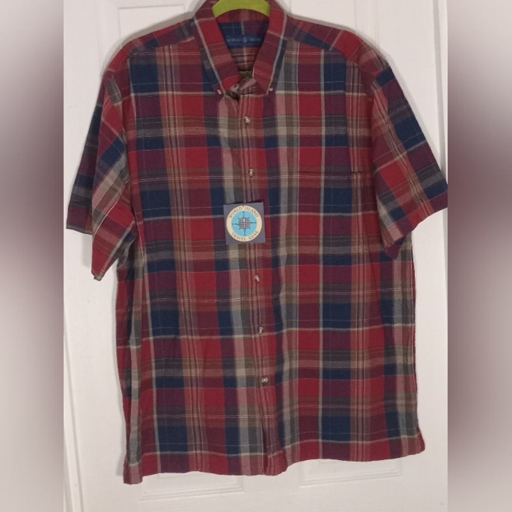 Men's World Island cotton camp shirt